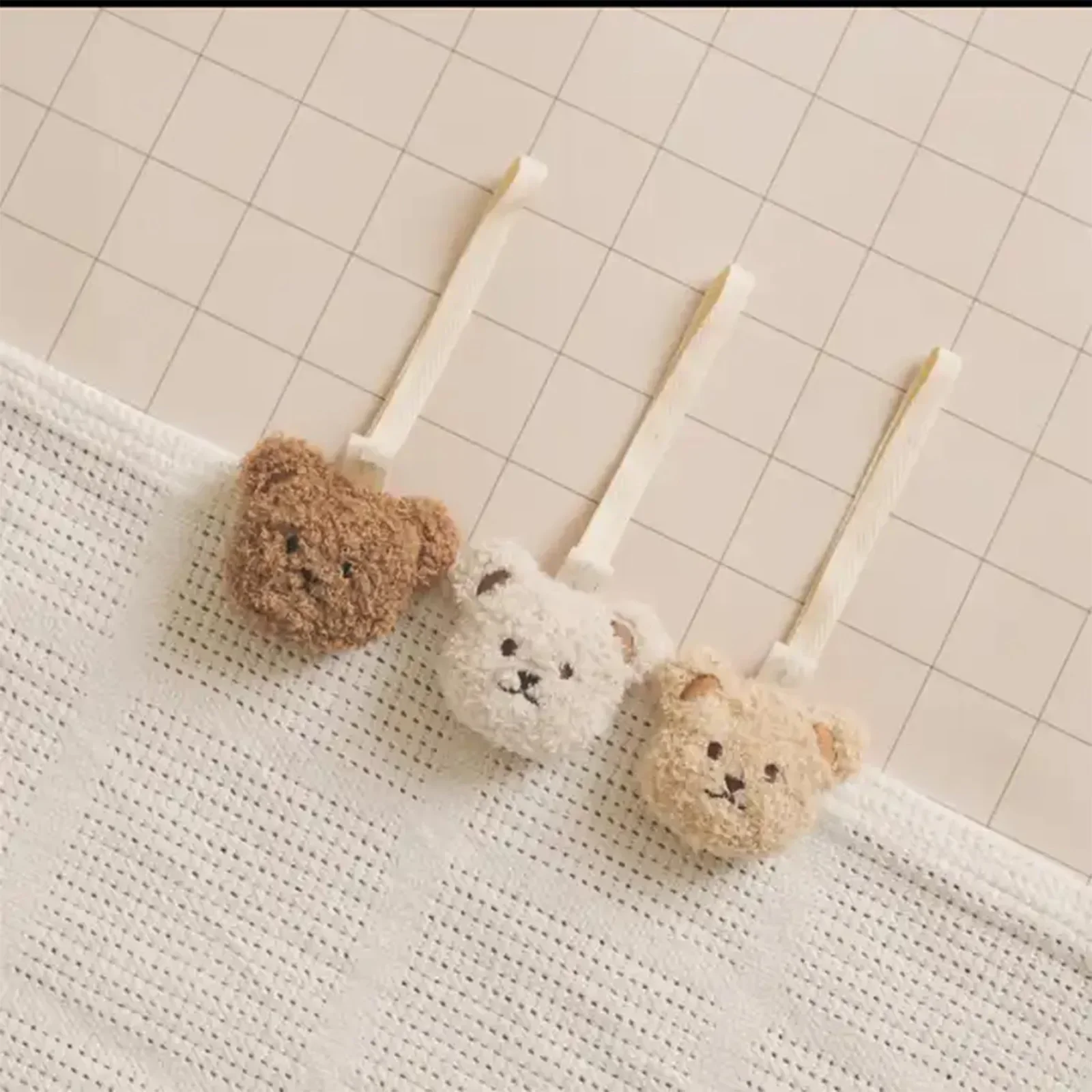 น่ารักตุ๊กตา Pacifier ผู้ถือโซ่เด็กปักหมี Face Moon คลิปสําหรับทารกแรกเกิดอุปกรณ์เสริมเด็กผ้าพันคอของเล่นเด็กวัยหัดเดินของขวัญ