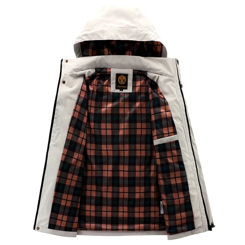 Chaquetas cortavientos informales a la moda para hombre, chaqueta con capucha para hombre, abrigo de invierno de concha suave impermeable para exteriores, ropa cálida de lana gruesa