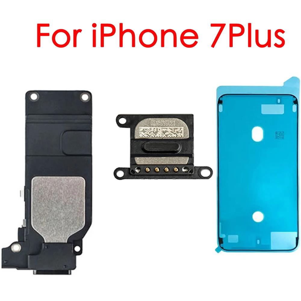 ลําโพงด้านล่างและลําโพงหูด้านบนสําหรับ iPhone 7 7P 8 Plus พร้อม LCD เปลี่ยนกาวกันน้ํา