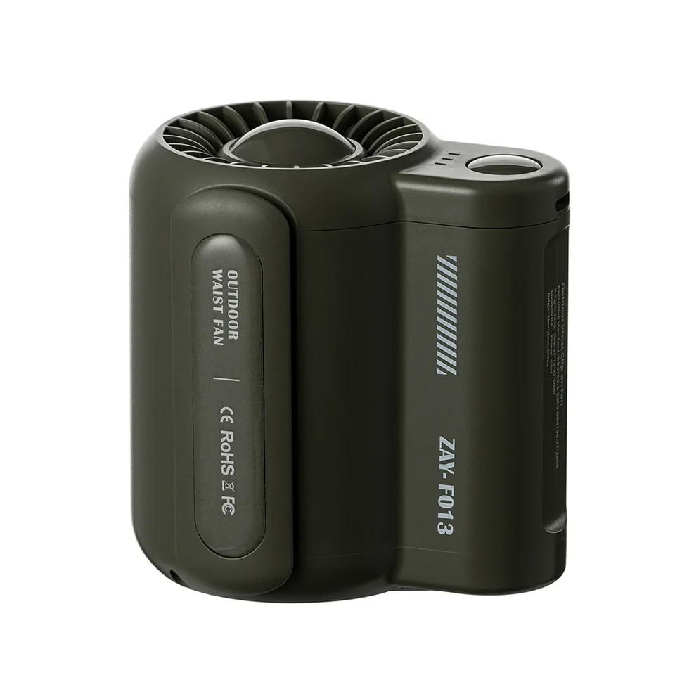 Tragbarer wiederaufladbarer Taillenventilator, Mini-persönlicher Sommer-Kühlventilator für Reisen, Outdoor-Sport, mit 4500 mAh Akku