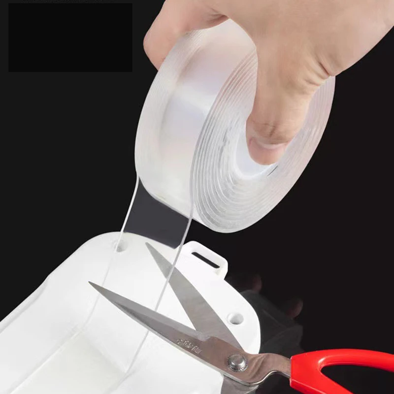 Cinta adhesiva de doble cara, adhesivo transparente, Nano, resistente al agua, reutilizable, súper fuerte