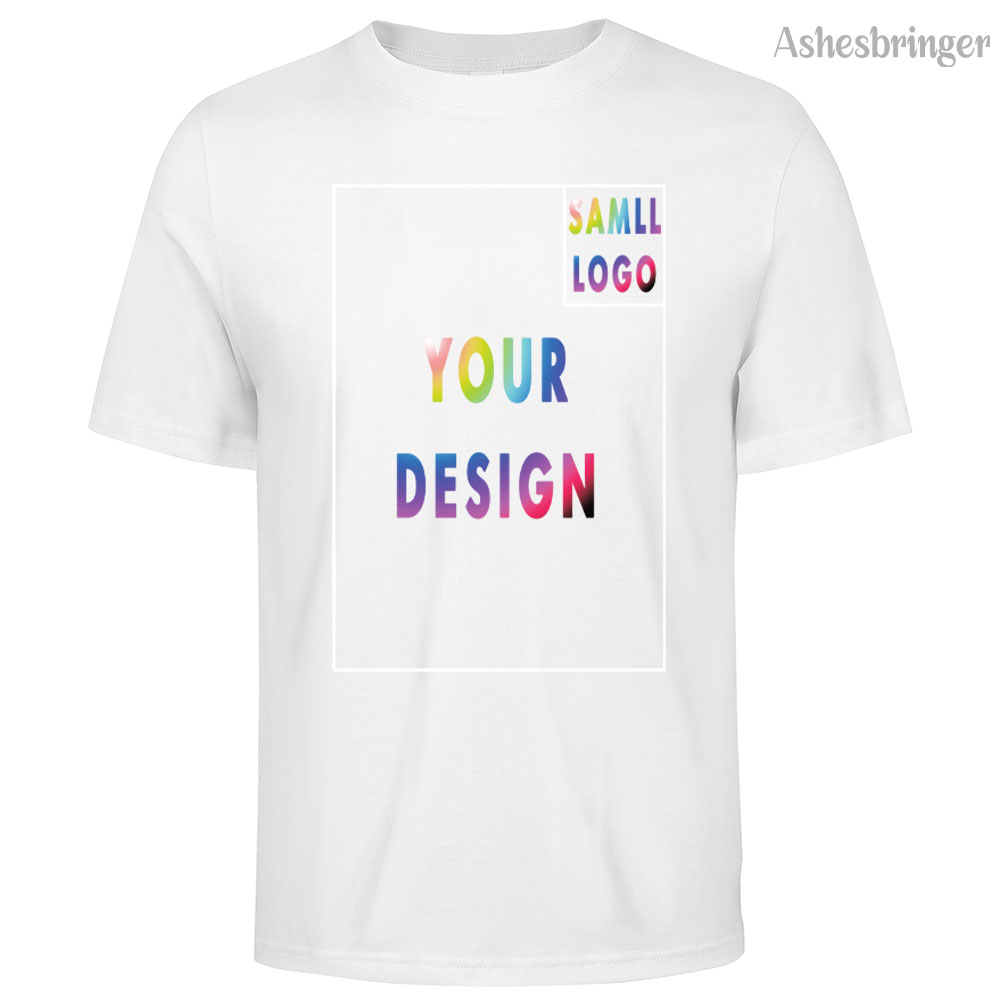 100% bawełna Niestandardowa koszulka Stwórz swój projekt Logo Tekst Mężczyźni Kobiety Nadruk Oryginalny projekt Prezenty Tshirt