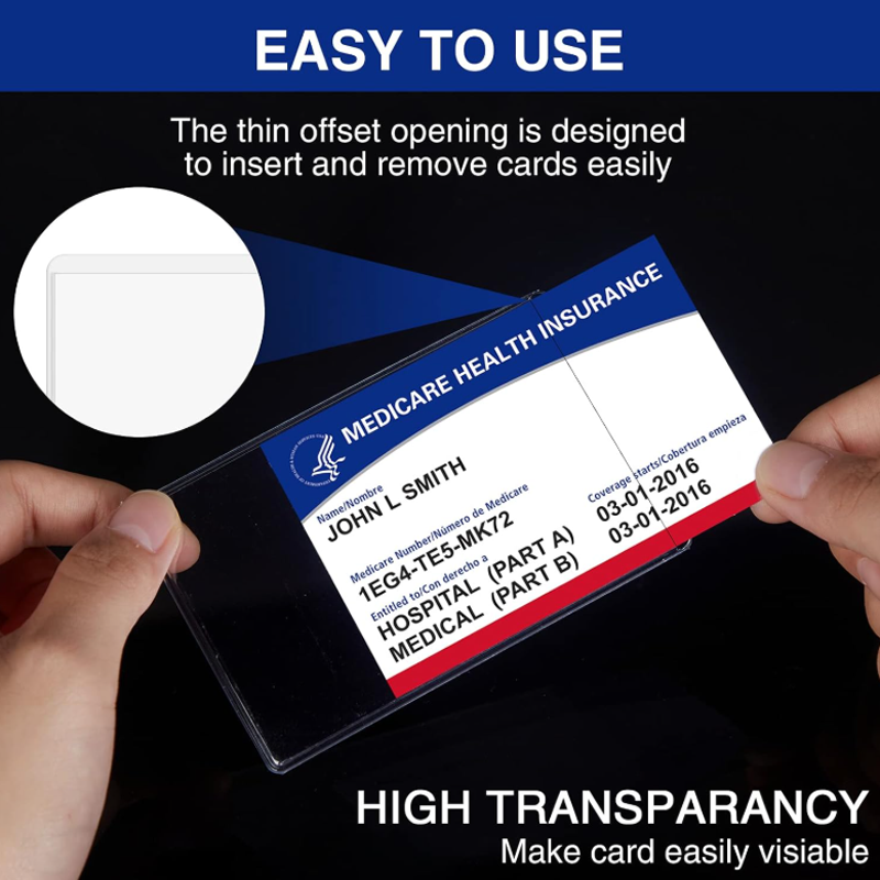 12 個 PVC 防水透明カードホルダープラスチックカード id ホルダーケースクレジットカードを保護するカードプロテクターカードホルダーバッグ