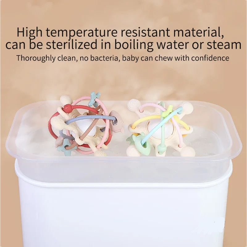 Rattle & Sensory Teether Bed Bell Silicone Montessori Ball Newborn Baby Toys Children's Kids Gift Development Games 0 36 Months