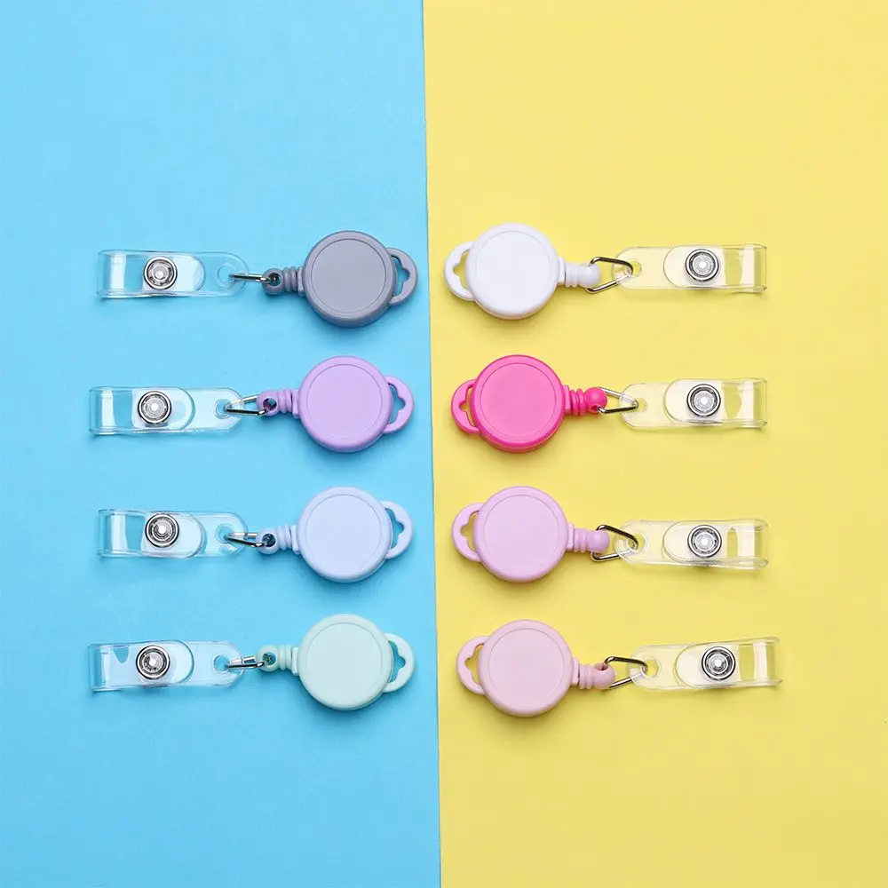 Llavero retráctil antipérdida para tarjeta de identificación, Clip duradero para cordones, soporte para tarjeta de Personal, accesorios, suministros de oficina