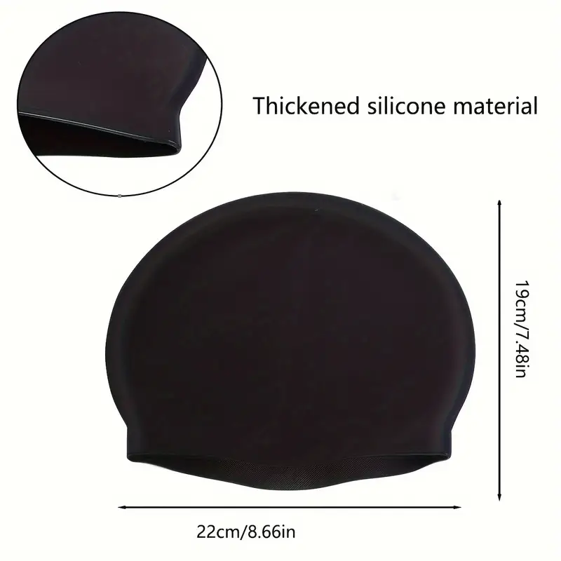 Bonnet de bain en Silicone unisexe pour adultes, imperméable, antidérapant, pour piscine, élastique, pour cheveux longs et courts