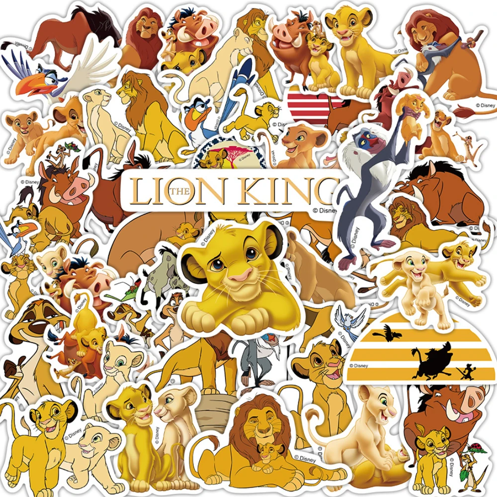 50 Stuks Cartoon Disney Film De Leeuw Koning Stickers Schattige Stickers Speelgoed Voor Kinderen Plakboek Laptop Bagage Telefoon Helm Auto Sticker