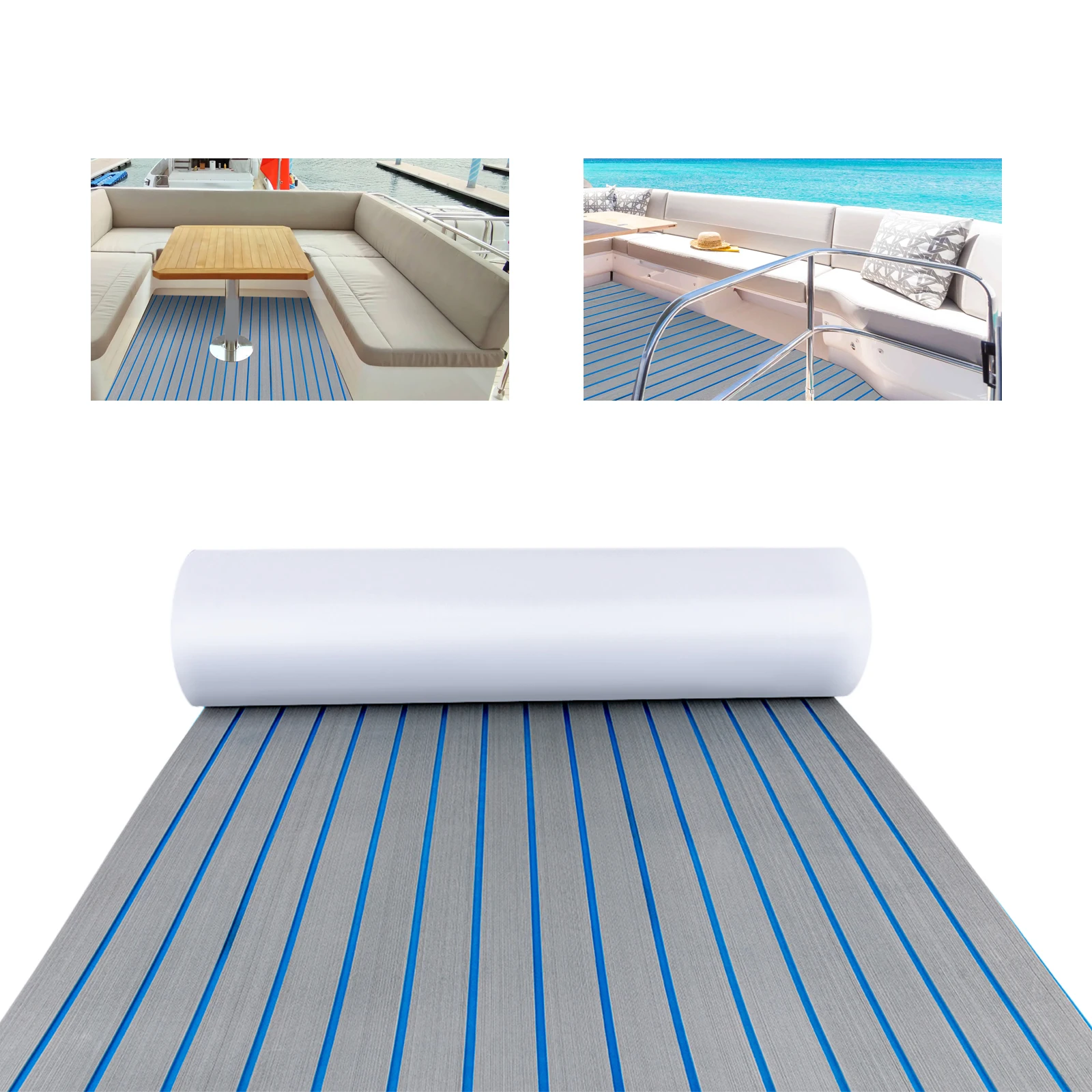 240 * 60 cm / 240 * 90 cm Pianka EVA Antypoślizgowa mata pokładowa do łodzi o grubości 6 mm Wodoodporny jacht morski Faux Teak Decking Sheet Flooring Carpet Pad