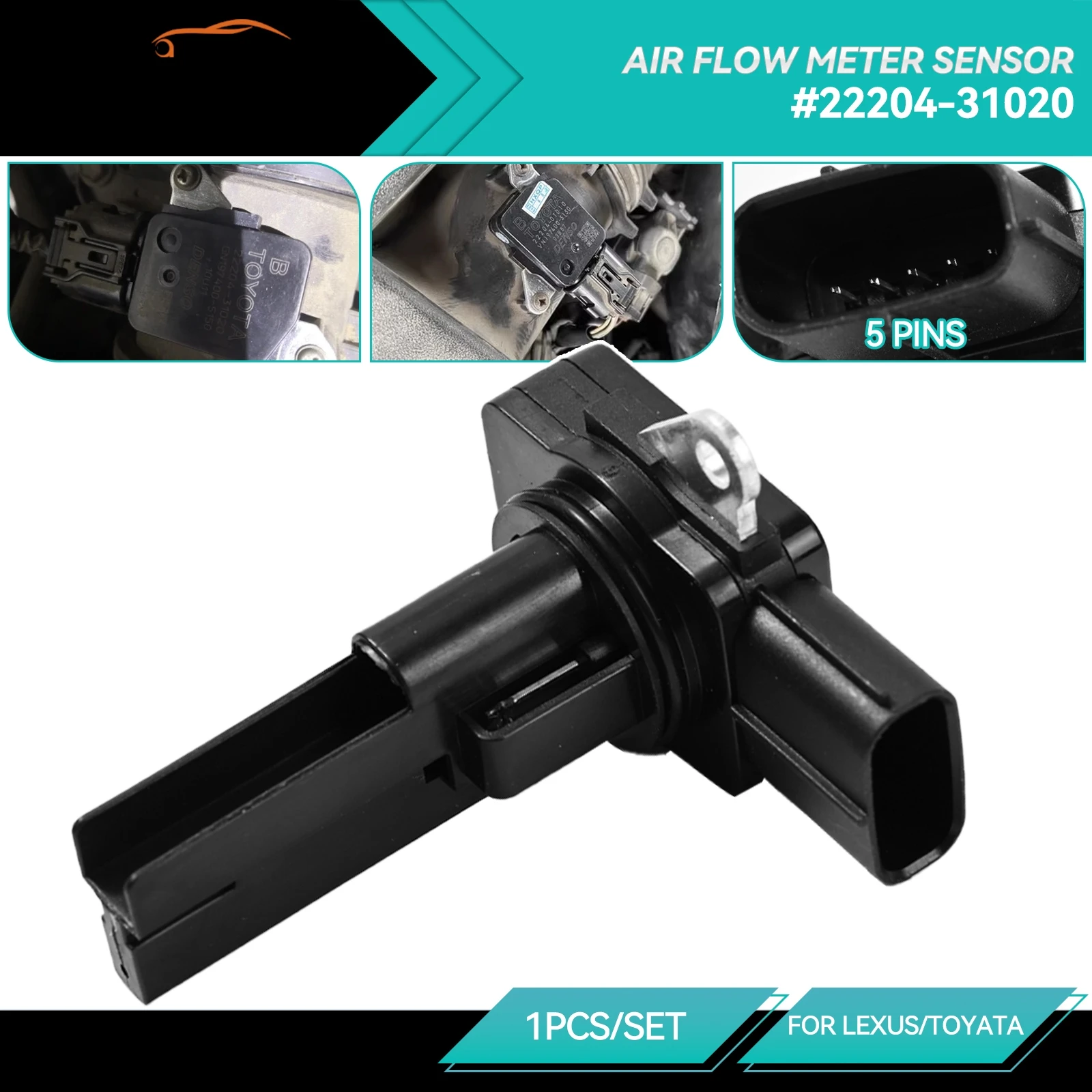 22204-31020 MAF Sensor medidor de flujo de aire masivo para Toyota Camry Corolla Rav4 Sienna Lexus IS250 Scion XB IS250 2220431020 222040 H010