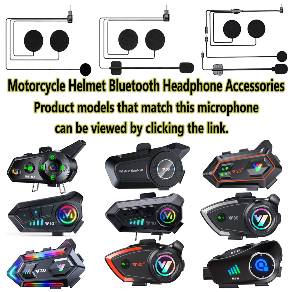 Capacete da motocicleta fone de ouvido bluetooth intercom microfone acessórios universais capacete completo meio capacete 3/4 capacete face-off capacete