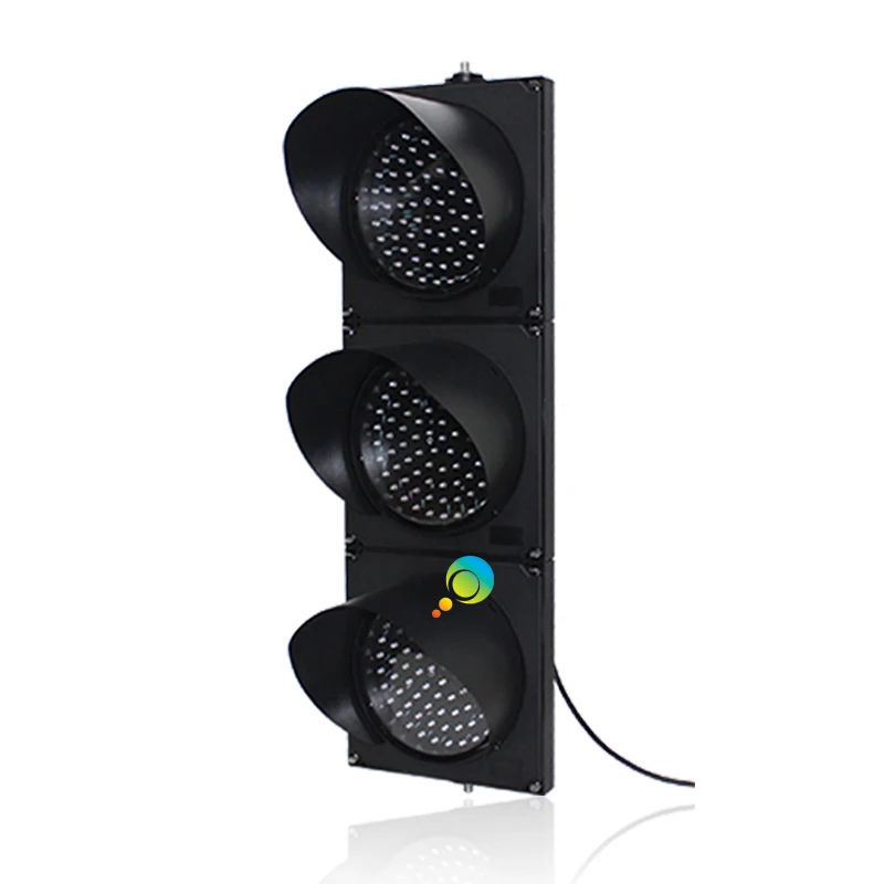 Waterproof PC housing 200mm red yellow green traffic signal light with manual button control