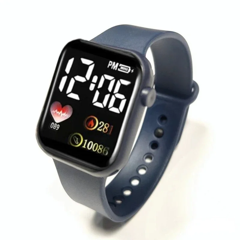 Led display digital à prova dwaterproof água relógio eletrônico relógio inteligente esporte fitness led display digital crianças relógio universal
