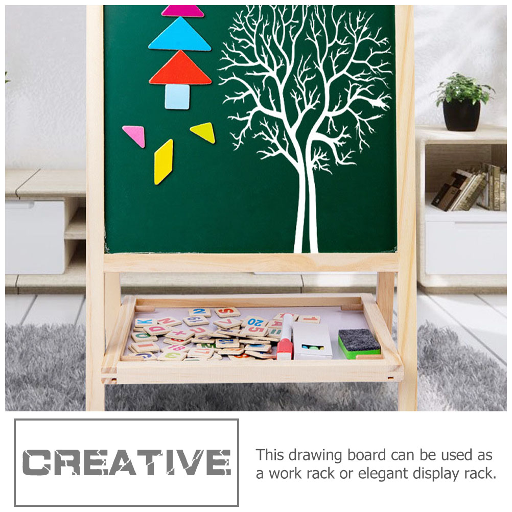 Kids Painting Board Multifunctional Drawing Board Educational Writing Board Children Art Toy Wooden Blackboard Graffiti Board