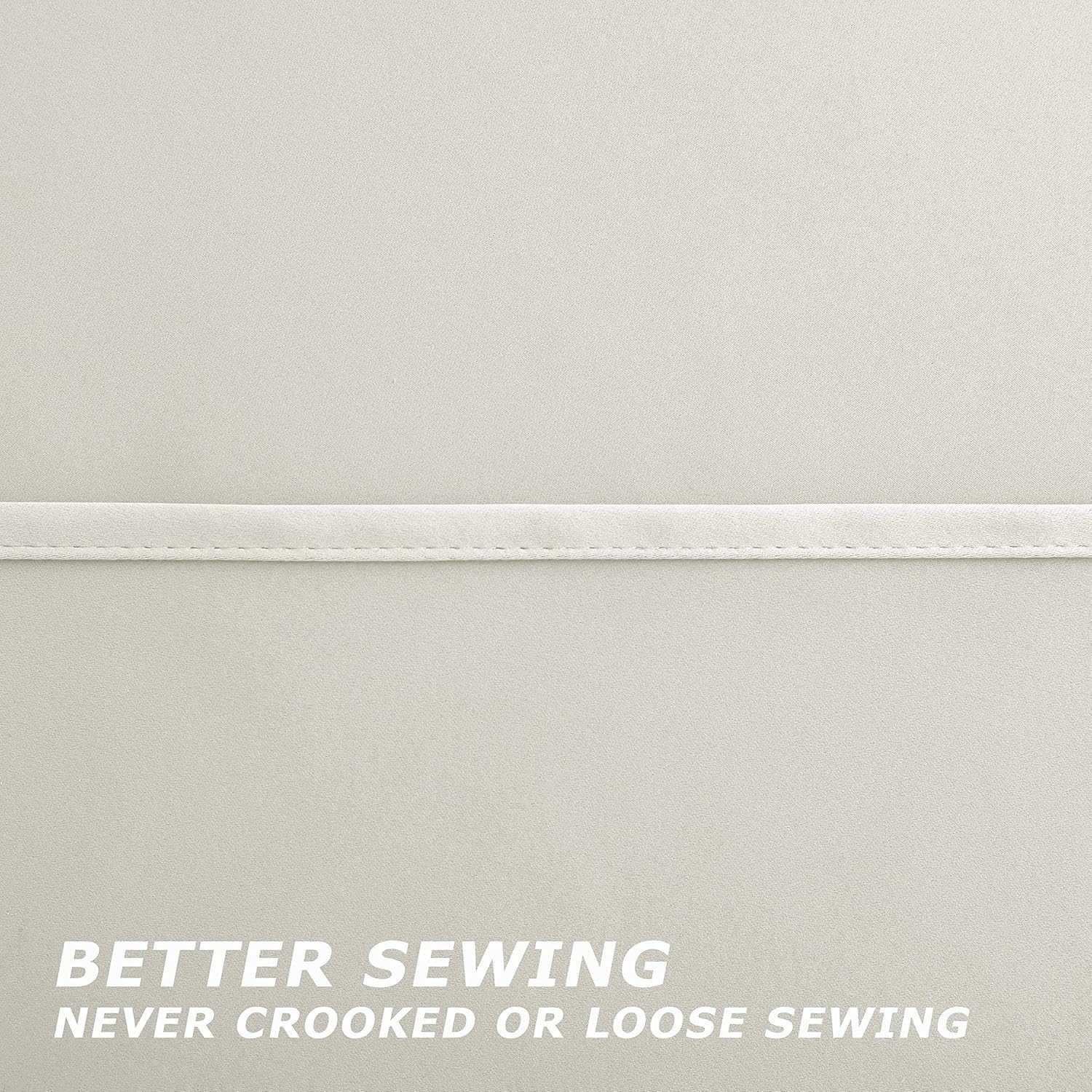 - 2 cortinas opacas crema, blanco roto, beis, de invierno, térmicas, aislantes, 80% opacidad, 132 x 229 cm de largo, para venta