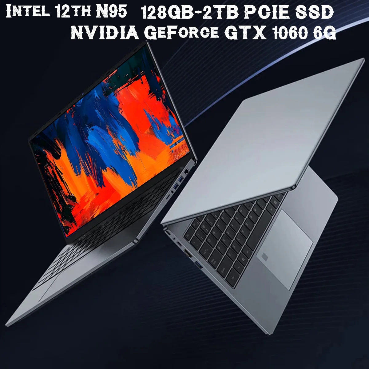 AKPAD Intel 12th N95 Laptop 15.6 inch IPS Screen 16G 32G RAM NVME PCIE SSD NVIDIA GeForce GTX 1060 6G Game Laptop Windows 11 Pro