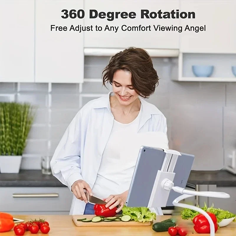 70 ซม.แท็บเล็ต Mount สําหรับเตียงโต๊ะผู้ถือโทรศัพท์ยืดหยุ่นยาวแขน CLAMP แท็บเล็ตสําหรับ iPad Samsung Xiaomi 4.7-11 นิ้ว