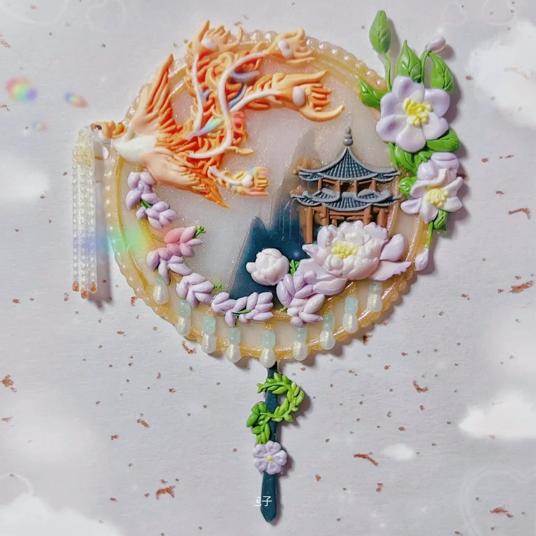 DIY fire seal Phoenix fan relief seal head cute cat carving multi-layer copperhead invitation envelope sealing stamp toy