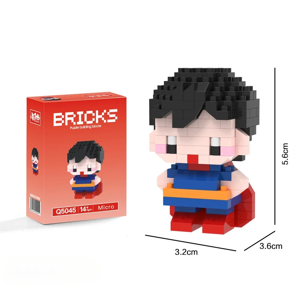 New Avengers Q cartoon micro particle puzzle building blocks children's jigsaw puzzle small box toy student doll model gift