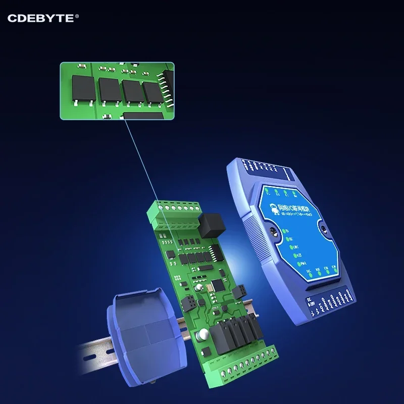 ME31-AXAX4040 ModBus Gateway 4DI+4DO CDEBYTE IoT Ethernet I/O Netzwerkmodem TCP Server RJ45 RS485 Erfassungssteuermodul