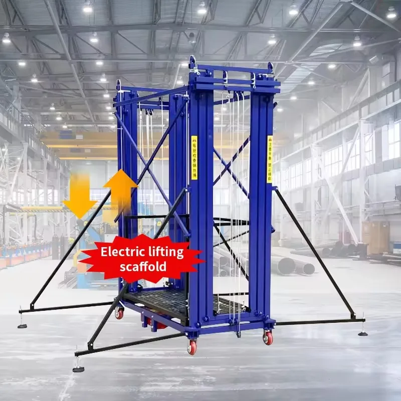500KG Load Capacity Low Profile Compact Folding Lift Table With Safety Guard For Workshop Warehouse Equipment