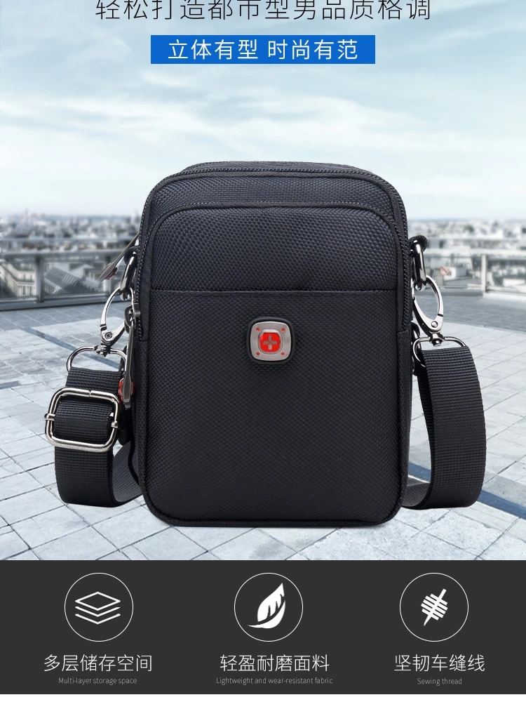Bolsa de cintura crossbody casual masculina pequena bolsa de telefone pacote crossbody
