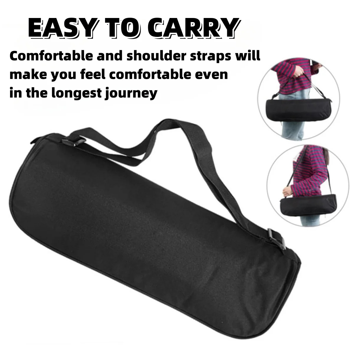 ‌Portable Tripod Storage Bag with Strap - Folding Carrying Case for Microphone Stands & Tripods (40-84cm)