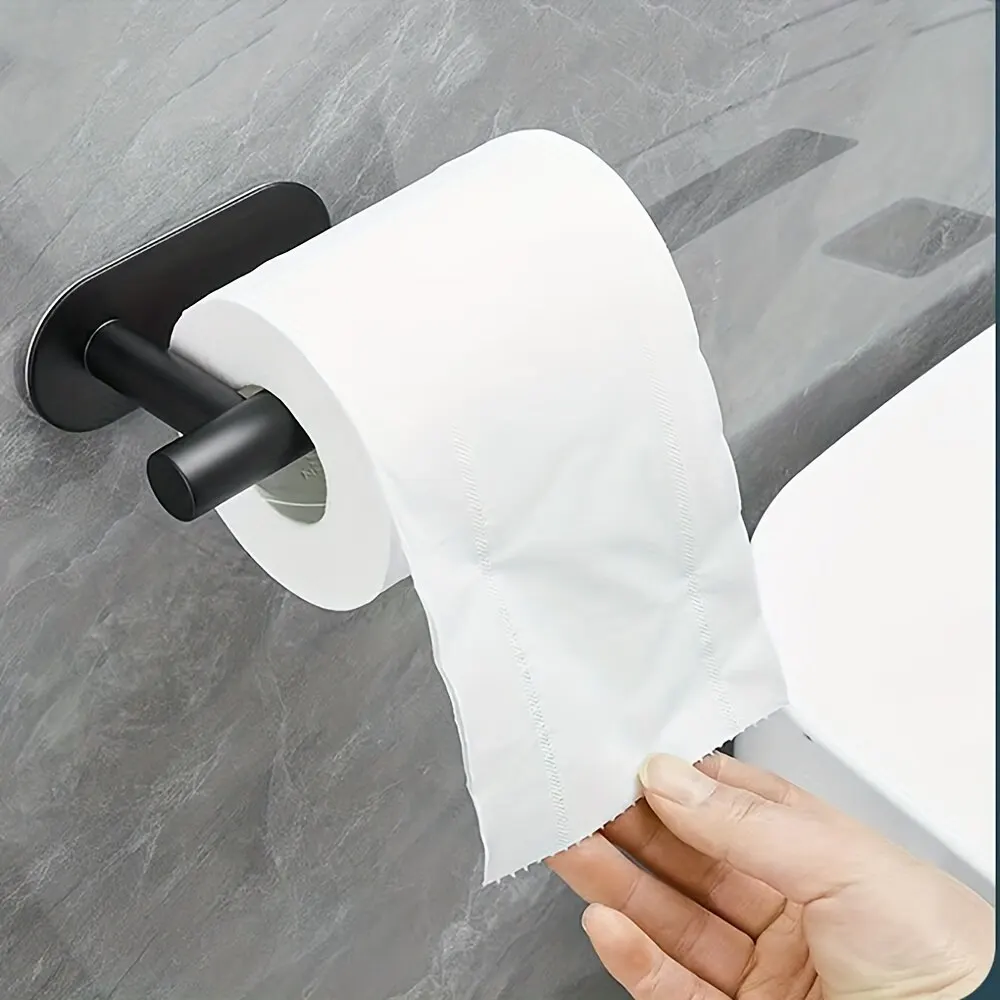 Porta carta igienica senza foratura Porta rotolo da bagno Dispenser di asciugamani in tessuto Appendiabiti in acciaio inossidabile Accessori da cucina per riporre tovaglioli