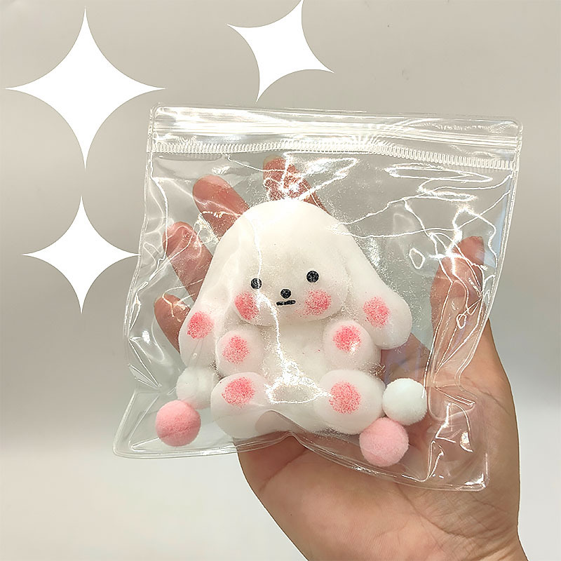 Mochi Taba Squishy New Cute Handmade Silicone Plush Funny Curly Dog Irritability Fidgeting Toys Stress Relief Soft Kawaii Gifts