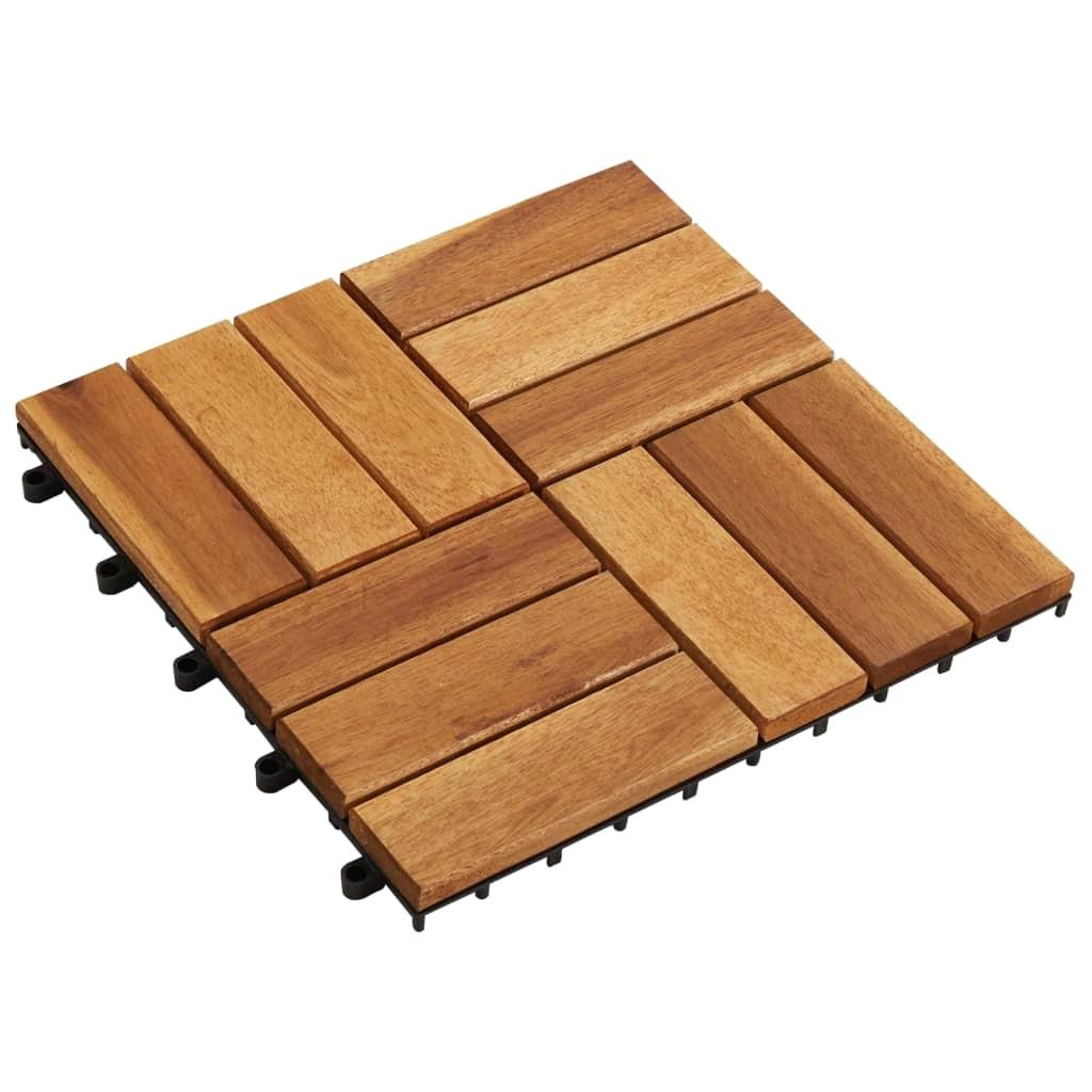 30. Stück. Akazienholz Terrassenfliesen 3 für X3 0 cm – robuste Bodenplatten für Außenbereiche
