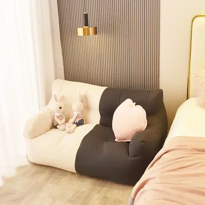 Double Lazyboy Bean Bag Sofa Double Seat Reclinable Soft Comfortable Sofa Balcony Bedroom Washable Fabric Sofa