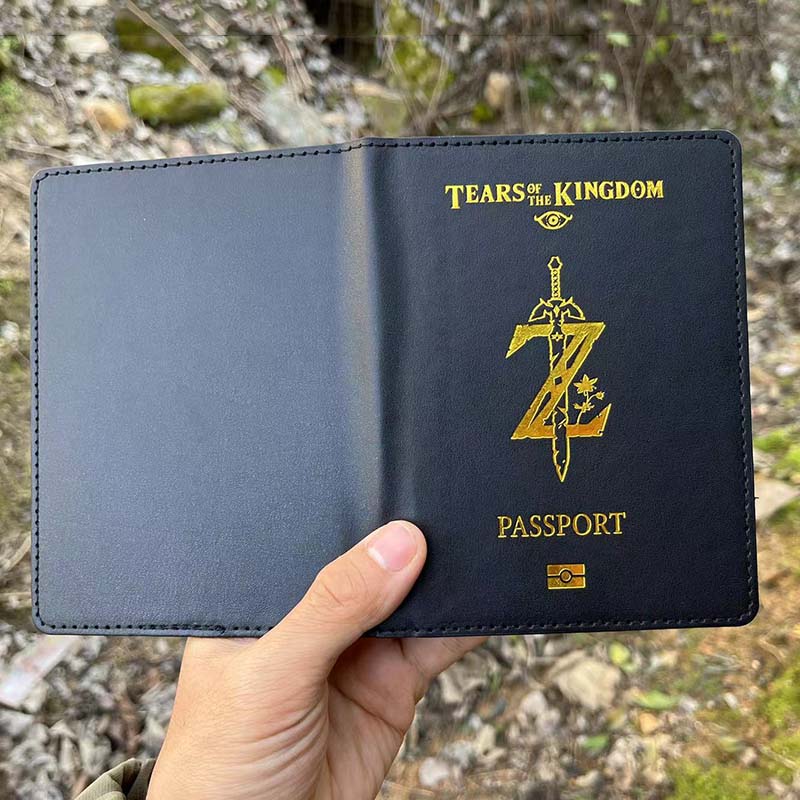 Funda para pasaporte Anime Tears of The Kingdoms Estuche de viaje para pasaportes