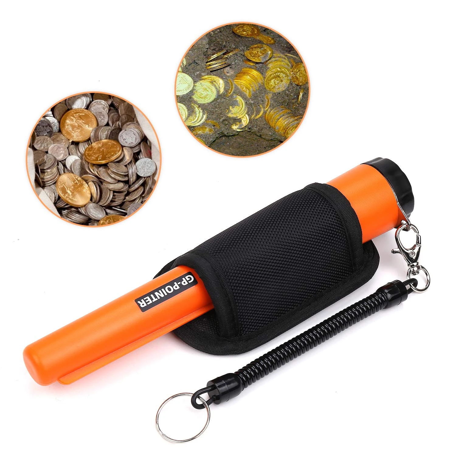 Professioneller Metalldetektor Pointer Pinpoint Wasserdichter Handmetalldetektor für Metallmünze Gold