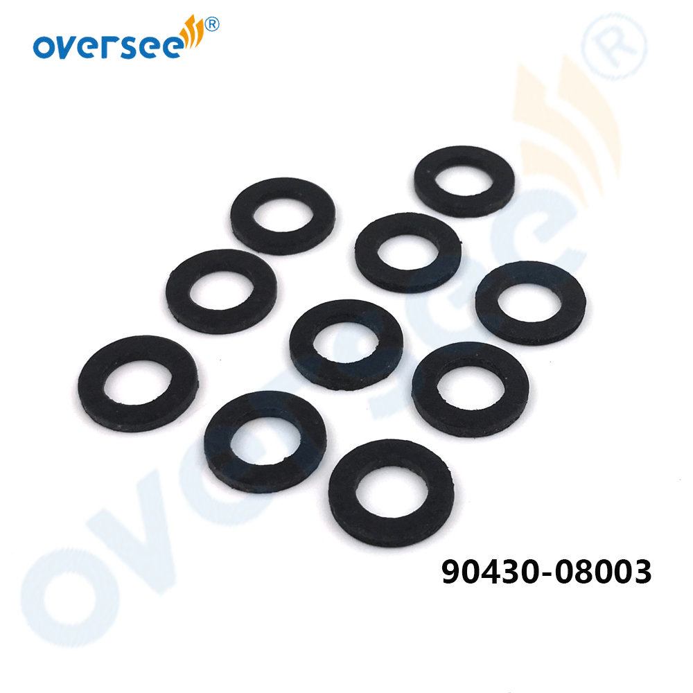 10pcs 90430-08003 For YAMAHA Outboard Lower Unit Oil Drain Gasket 90430-08020-00