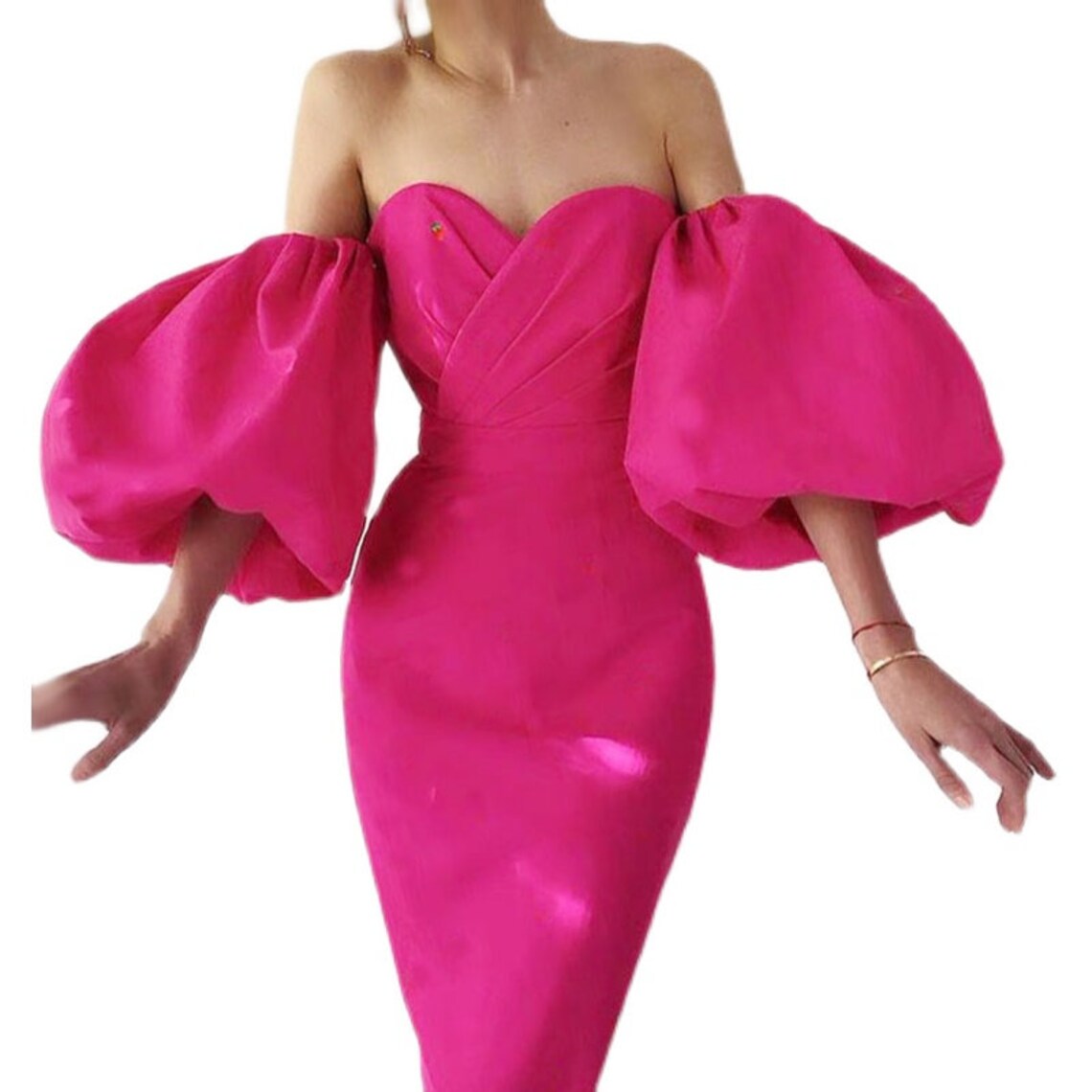 Puffy Satin Party Separate Ärmel Kurze formelle Abend-Abschlussball-Handschuhe Fingerloses Damen-Accessoire Maßgeschneiderte Farbe