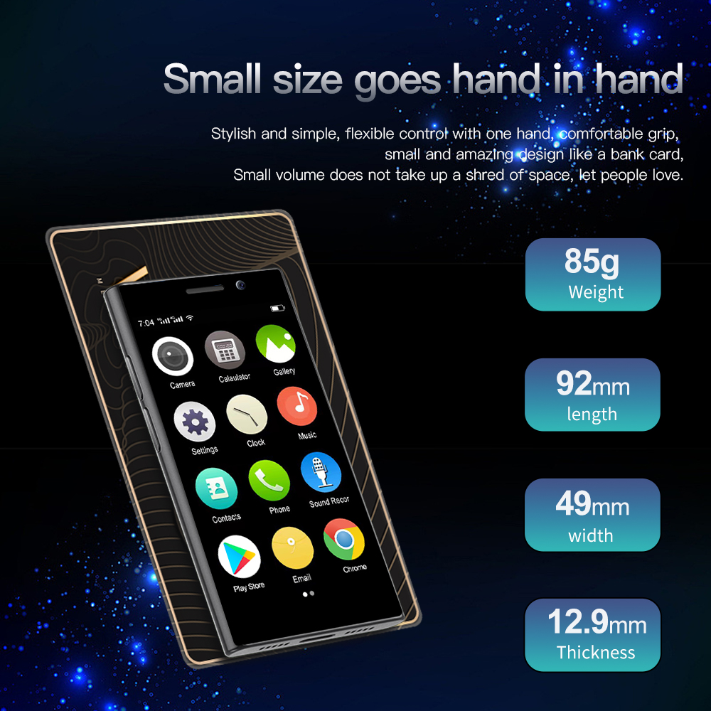 SERVO S24 MINI Androidสมาร์ทโฟนเครือข่าย 4G 2 SIMสแตนด์บายPlay Store Faceปลดล็อค 3.0 "หน้าจอสีมินิการ์ดสมาร์ทโทรศัพท์มือถือ