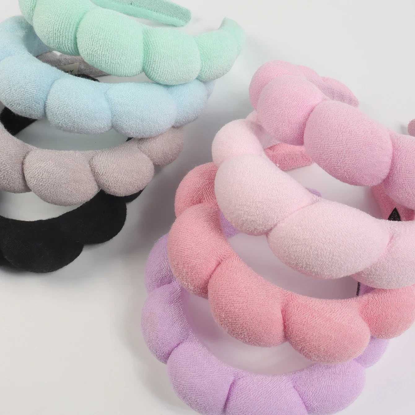 3Pcs 세트 여성용 세탁 및 헤어 액세서리 세탁 및 목욕 클라우드 스폰지 헤어 밴드 메이크업 및 메이크업 제거 머리띠