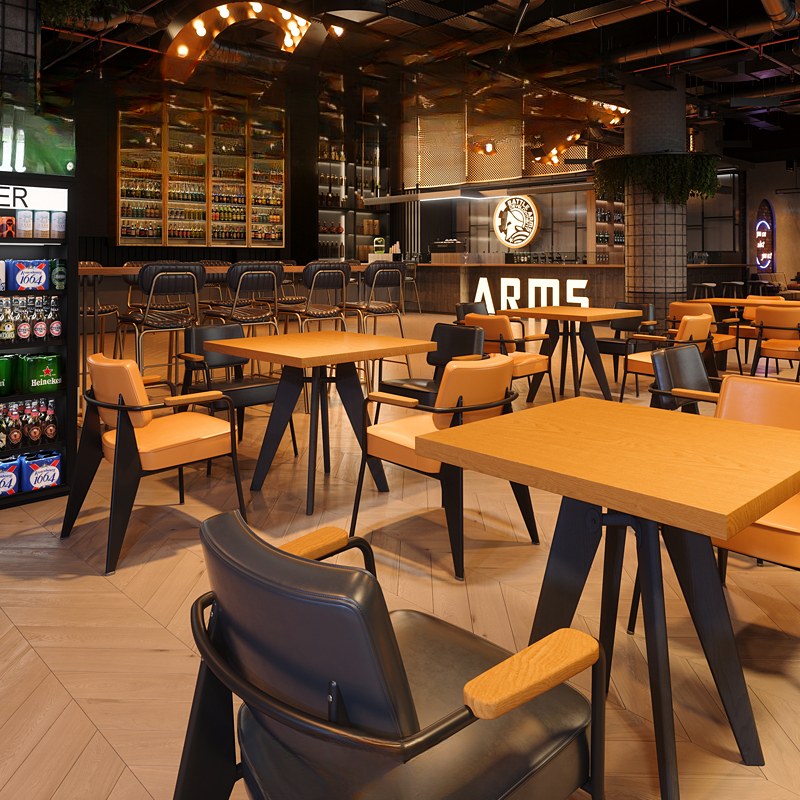 Tabela e cadeira industriais comerciais da barra do estilo combinação, restaurante, cafetaria, restaurante ocidental, restaurante, reunião