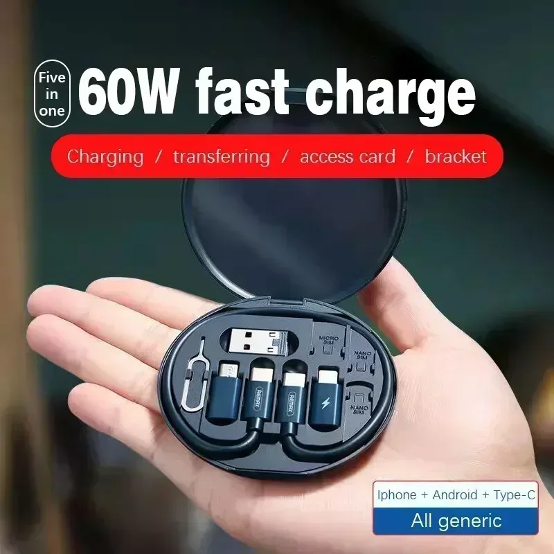 Adaptador de teléfono móvil USB C línea multifunción tomar tarjeta ranura para tarjeta de aguja para juego de conversión de iluminación USB A y tipo C a Micro