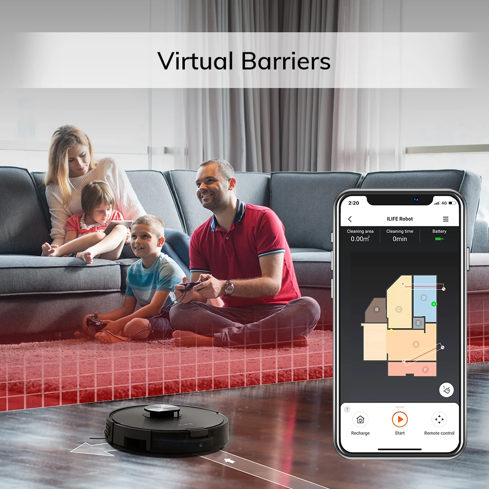 Робот-пылесос ILIFE A10S/L100, лазерная система, Wi-Fi управление через приложение, чистка подметания и мытья, настройка ограниченной зоны
