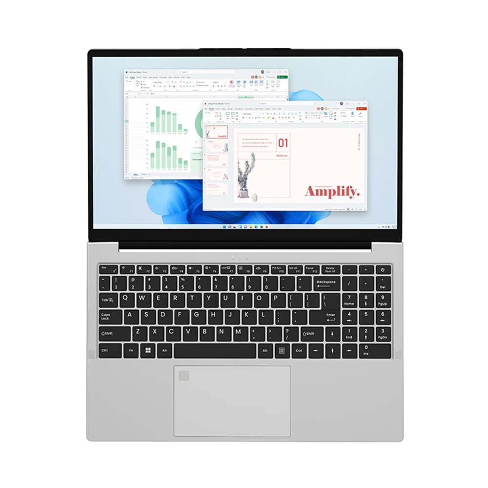 15.6 Inch Gaming Laptop Intel Core Ultra7 155U/Ultra5 125H 2*DDR5 5600MHz 2*M.2 PCIE Office Notebook PC Type C WI-FI 6 BT5.2