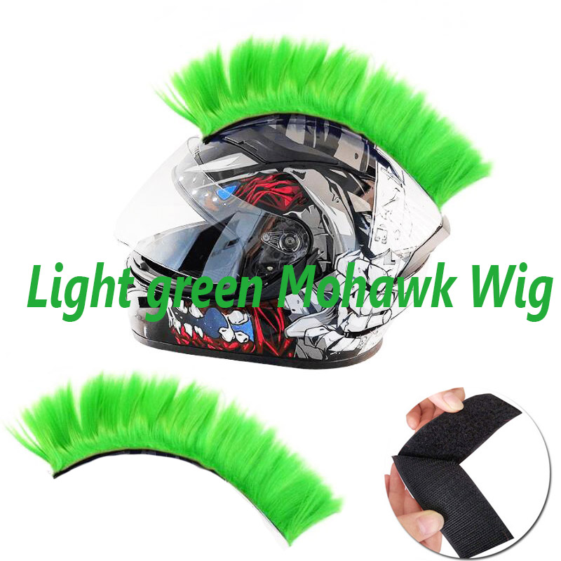 Personalidad creativa, decoración para casco eléctrico de motocicleta, peluca Mohawk, accesorios para casco de motocicleta, pegatinas, estilo de Cosplay