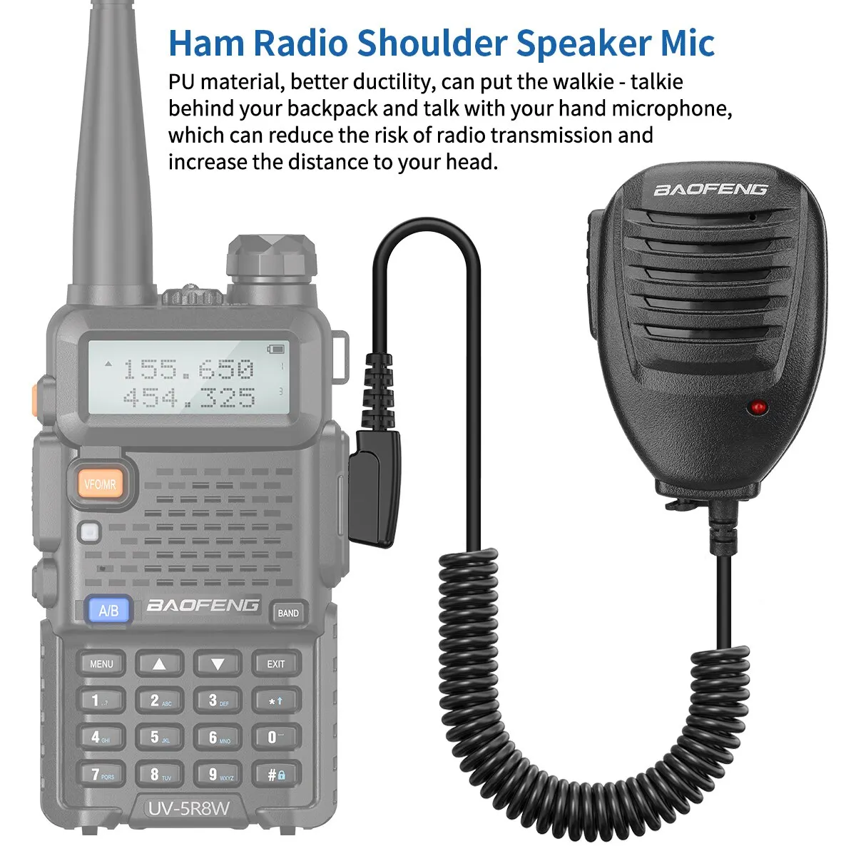 Baofeng плечевой динамик микрофон для Baofeng Walkie Talkie UV 5R 82 888S UV S9 PLUS UV 13 16 Pro Quansheng UV K5 5R Plus