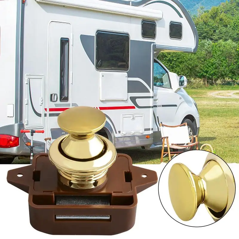 Camper Auto Push Button Latch Lock RV Wohnmobil Caravan Boot Schublade Schrank Tür Fang Knopf Haushalt Schrank Möbel Hardware
