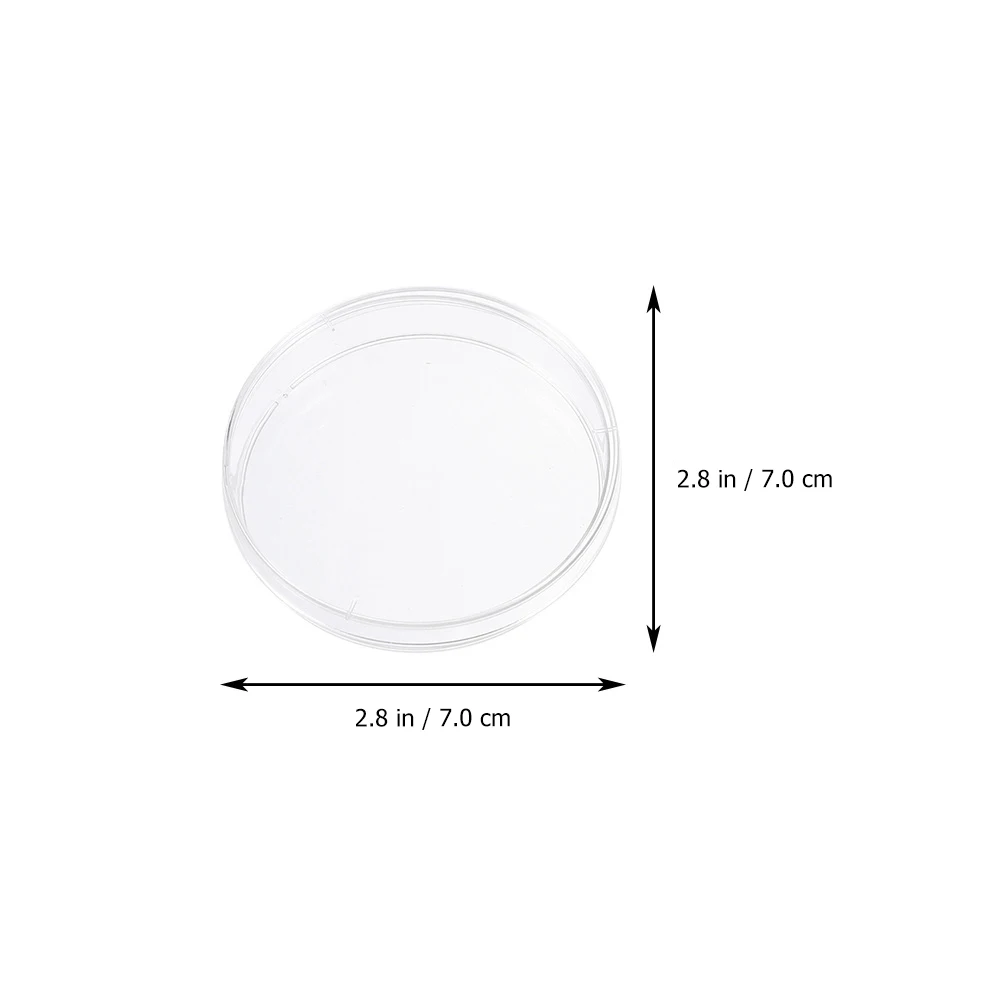 Piastre per petri da 20 pezzi Piastre per coltura trasparenti Laboratorio di ricerca scientifica Fungo Plastica biologica resistente riutilizzabile 70mm