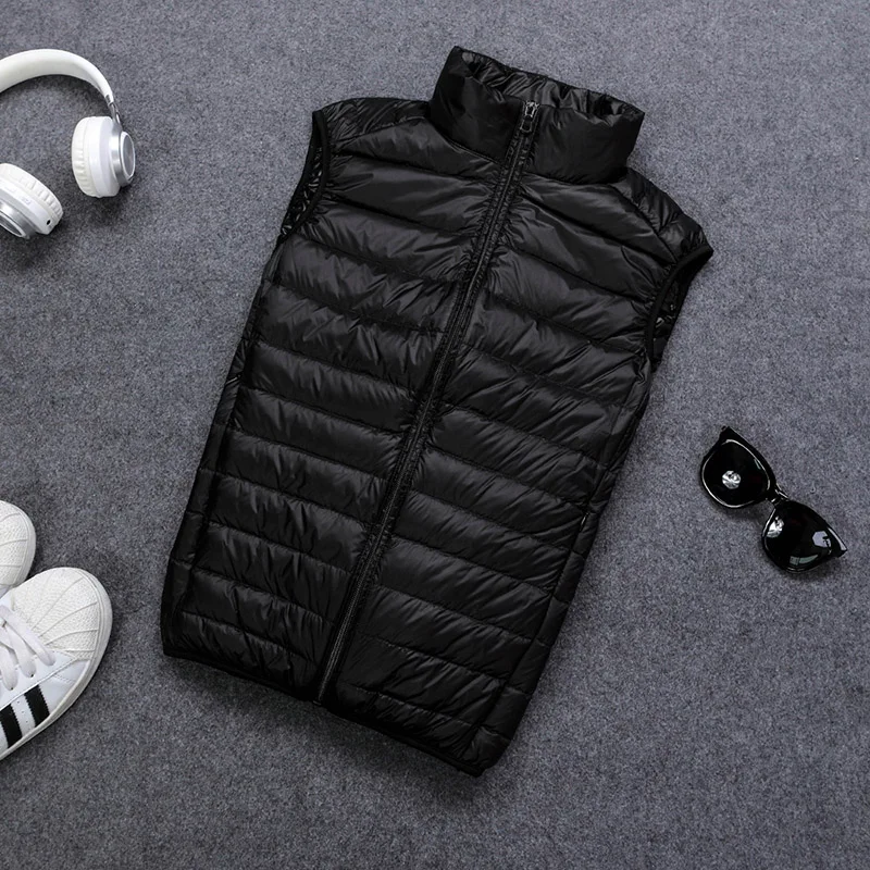 Schinteon 90% Weiße Ente Unten Männer Weste Gielt Casual Weste Frühling Herbst Licht Unten Jacke Männlichen