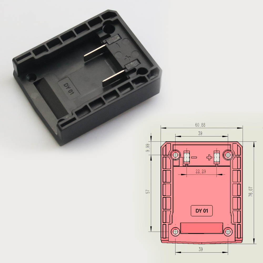 Adaptador convertidor DIY, Base de carga, carcasa de cabezal para Makita, DeWalt, WORX, Milwaukee, conector de batería de litio de 18V, 1 ud.