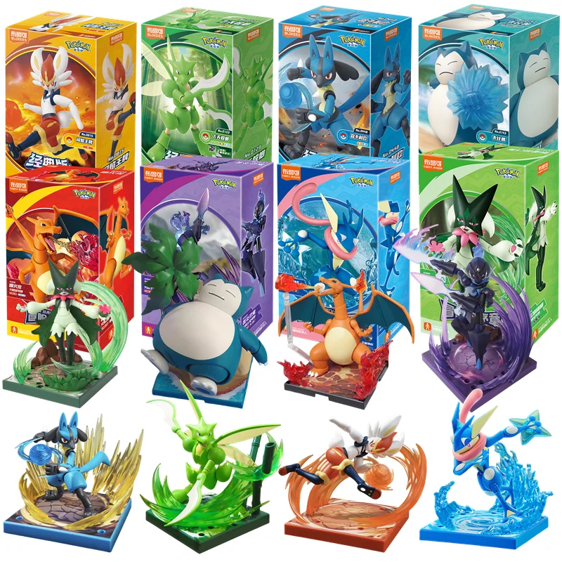 Pokemon Figuur Bouwsteen Pikachu Charizard Greninja Anime Assembleren Speelgoed Model Collectie Elf Speelgoed Kind Cadeau