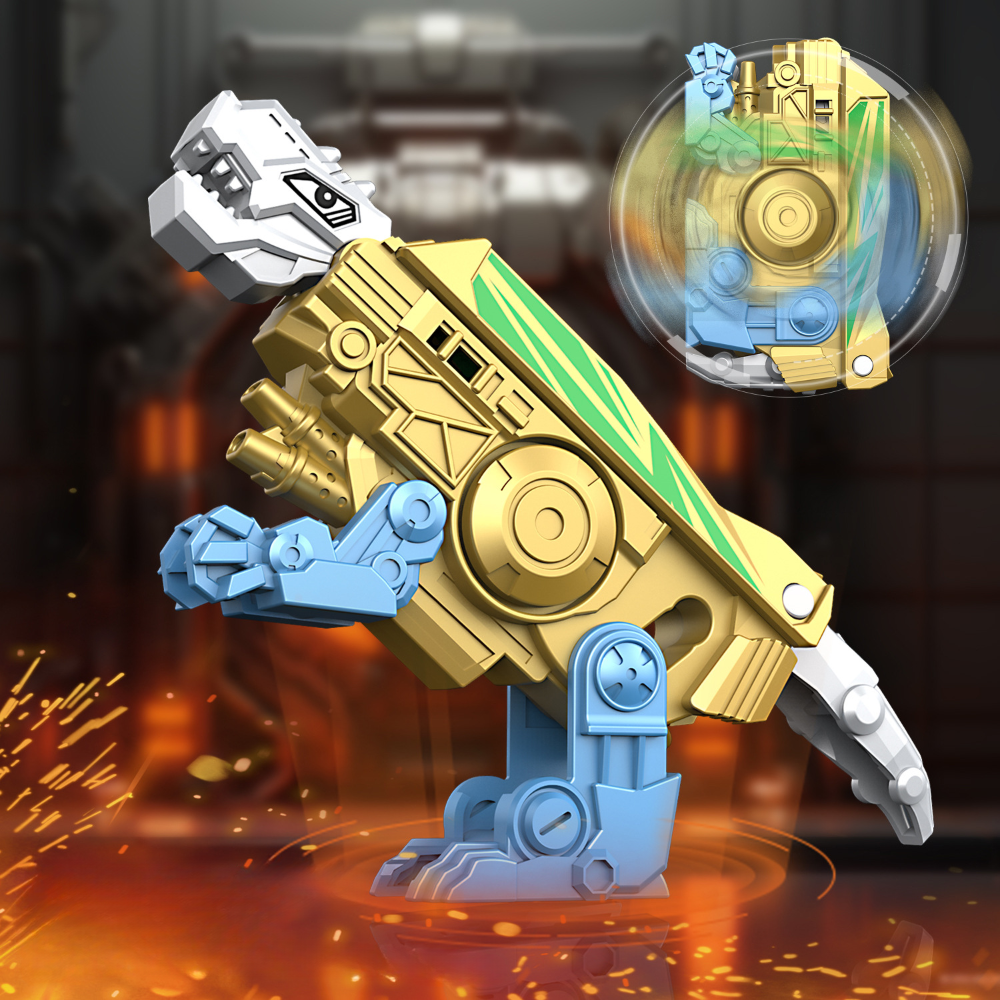 2 in 1 Transforming Fidget Spinner Dinosaur Fidget Toys Mechanical Tyrannosaurus Rex Folding Rotating Decompression Hand Spinner