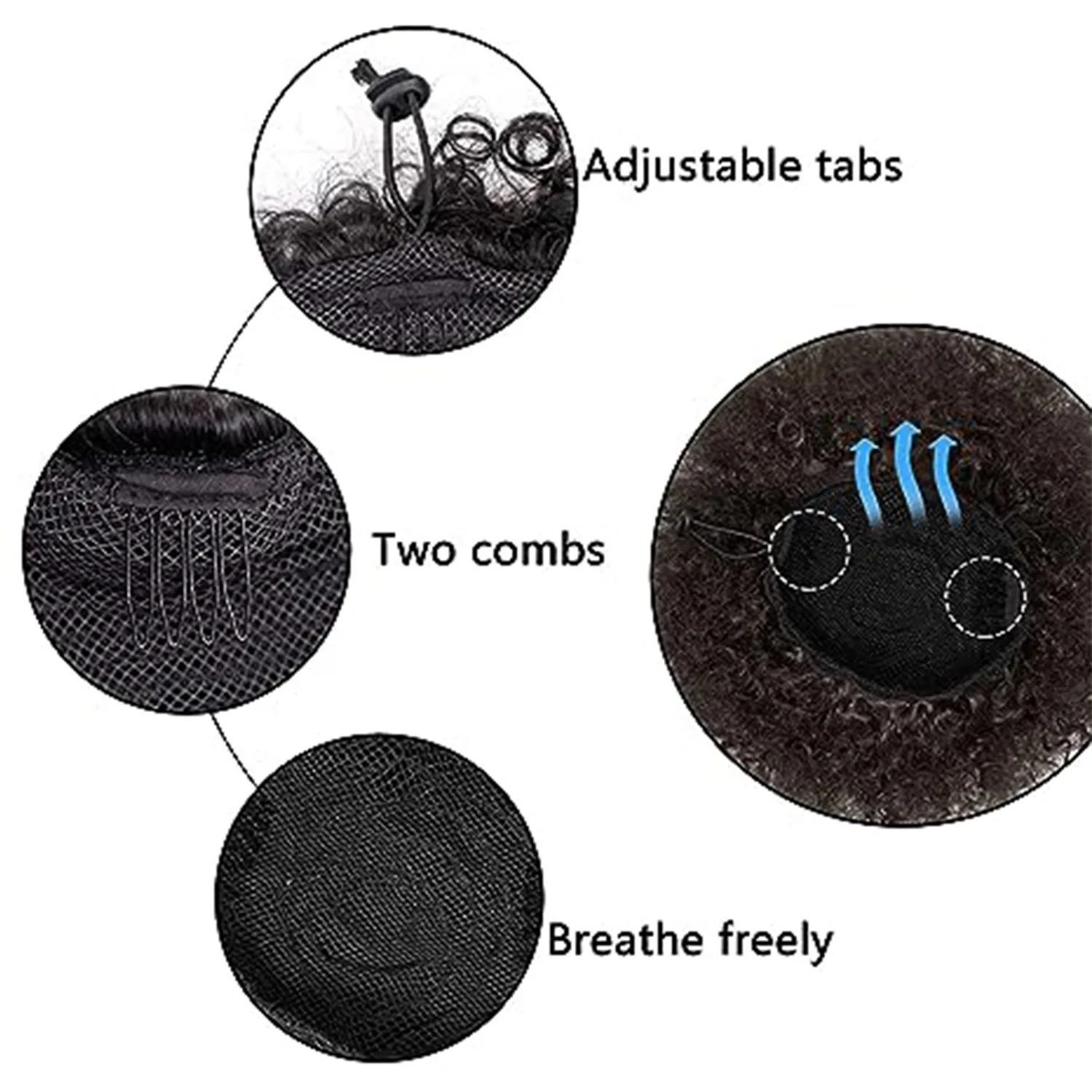 Extensions synthétiques queue de cheval Afro avec cordon de serrage, 10 pouces, pour femmes noires, 4b 4c, cheveux crépus bouclés, chignon, perruques queue de cheval, usage quotidien