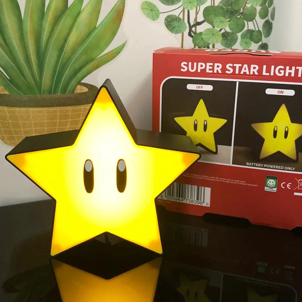 Super Ster Licht Figuur Led Muziek Nachtlampje Geluid Usb Opladen Bureaulamp Voor Geschenken Kerstspeelgoed